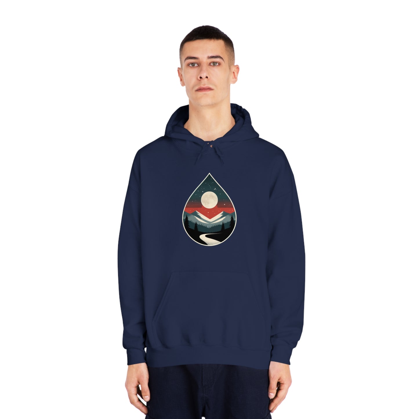 Mountain Moonlit Hoodie Sweatshirt