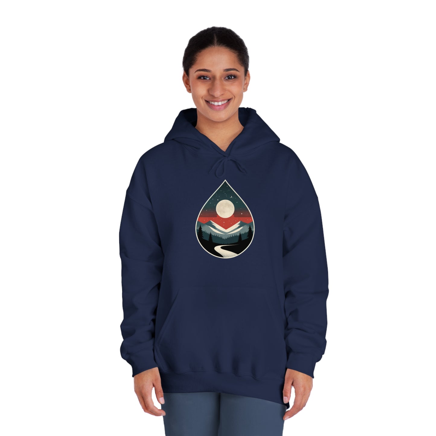 Mountain Moonlit Hoodie Sweatshirt